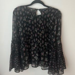 American Eagle Ruffle Peplum Top